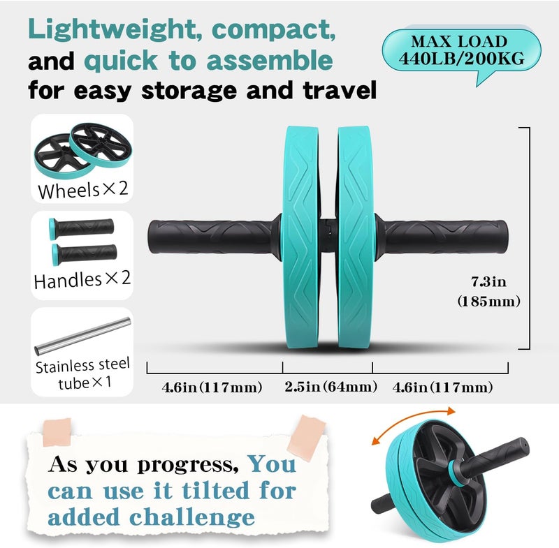 FEELCAT Ab roller wheel abdominal exercise core workout weight loss no noise easy to assembling light weight perfect home gym equipment for men & women - Image 2